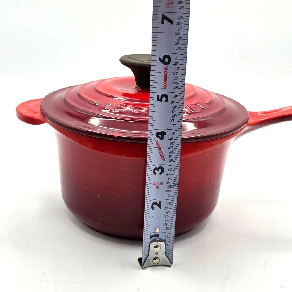Le Creuset Signature Enameled Cast Iron 1.75 qt Saucepan Cerise (Red) France